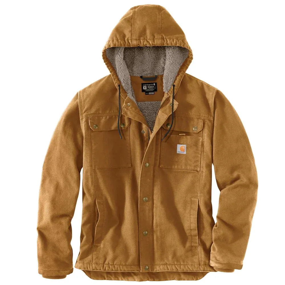 Relaxed Fit Washed Duck Sherpa-Lined Jacket